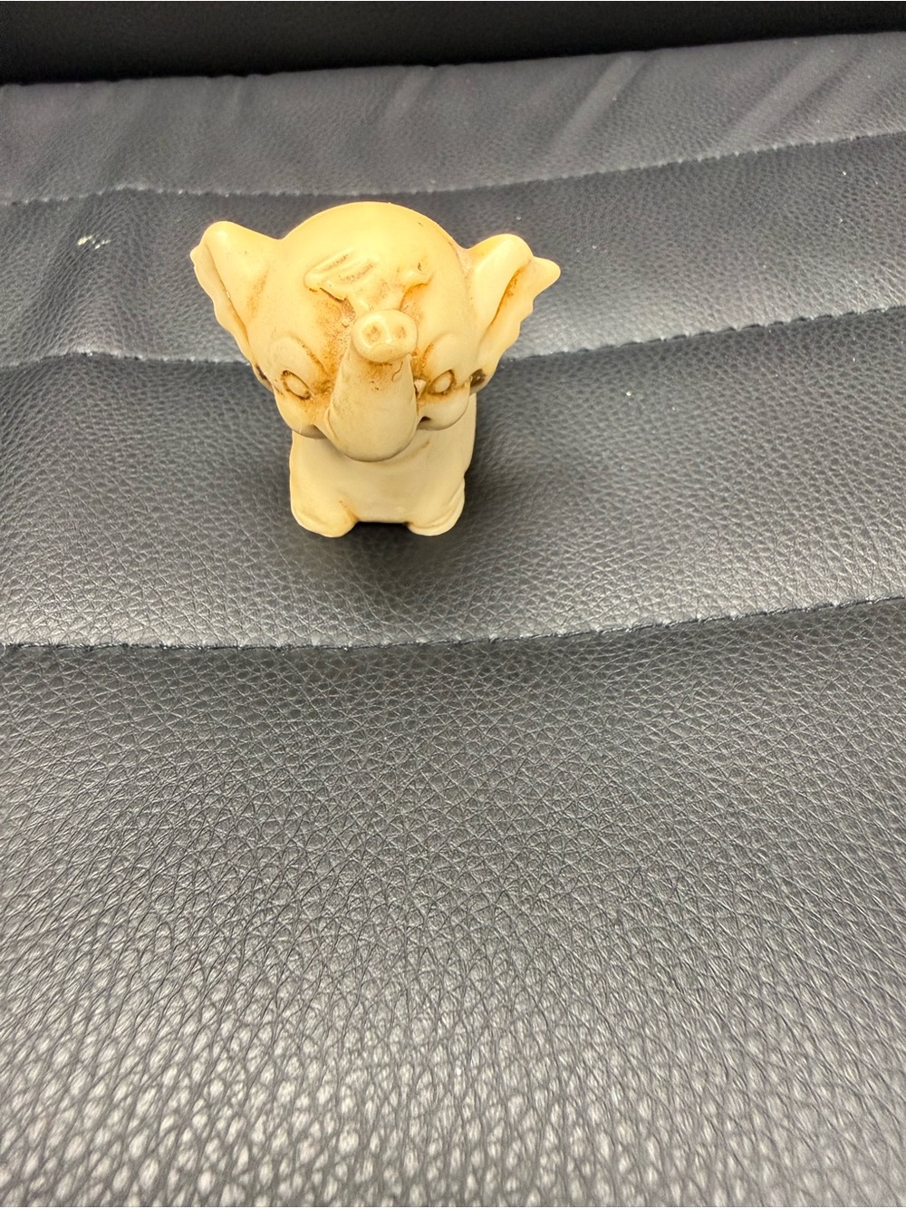 Small Cream Elephant Figurine